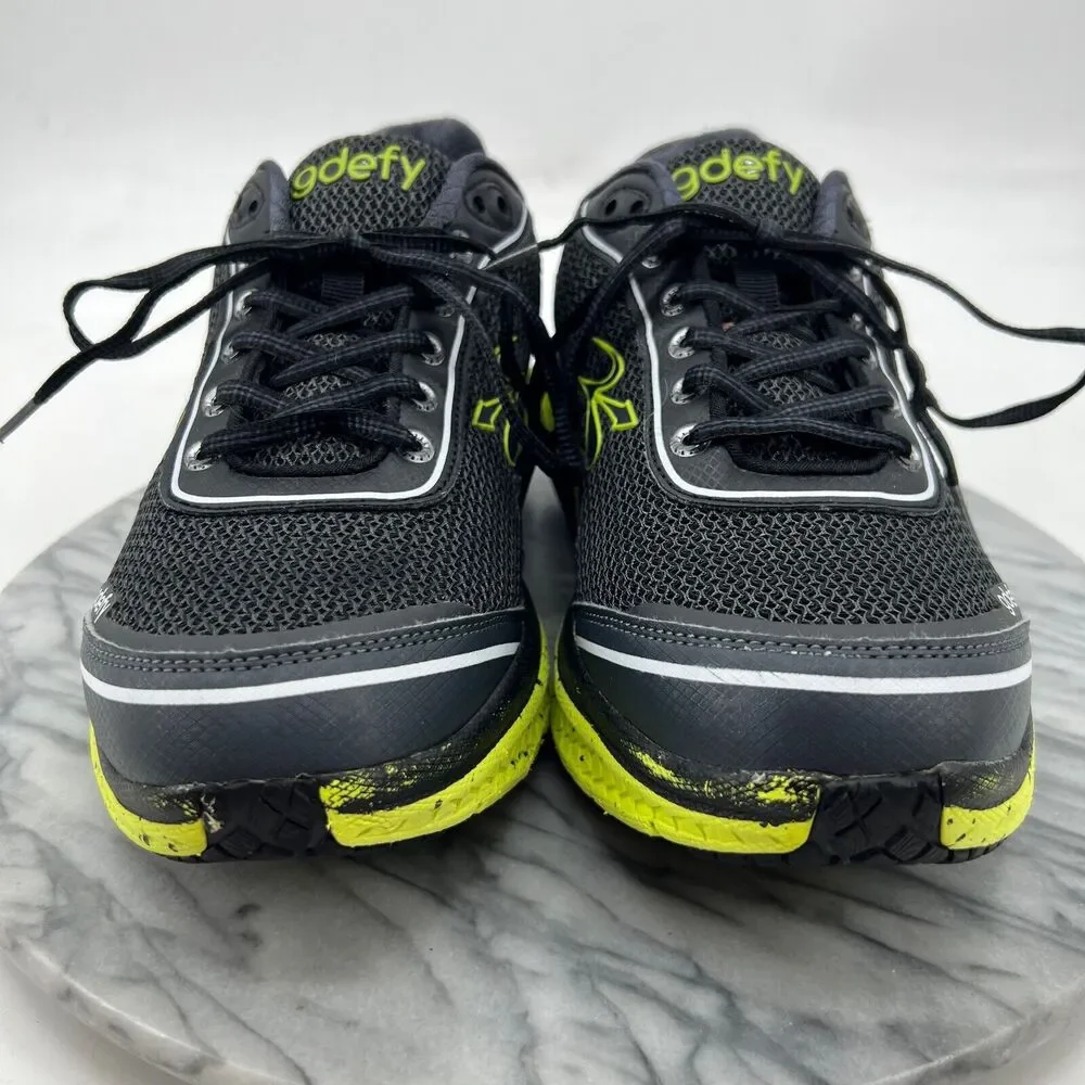 Gravity Defyer Shoes Womens 10.5 Black Lime Green Gdefy Athletic Workout Sneaker